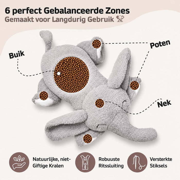 Verzwaringsknuffel Olifant - Verzwaarde Knuffel - 51cm - 2,3kg