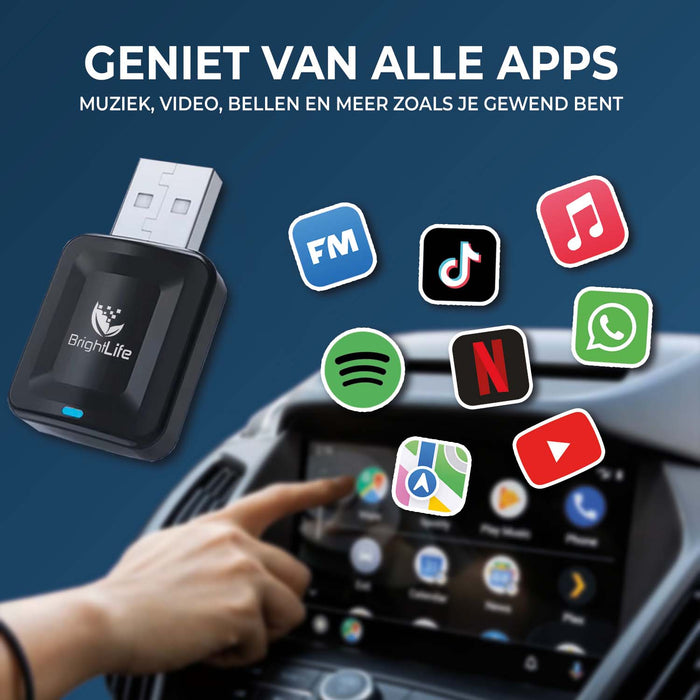 Adroid en Carplay dongle met alle apps