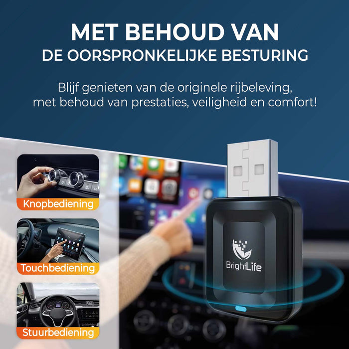 Auto dongle met behoud van stuurbesturing