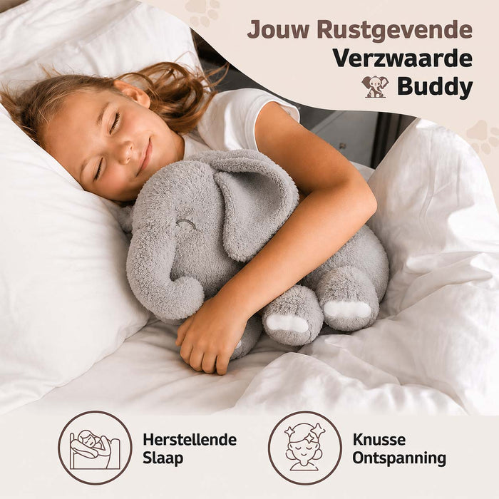 Verzwaringsknuffel Olifant - Verzwaarde Knuffel - 51cm - 2,3kg