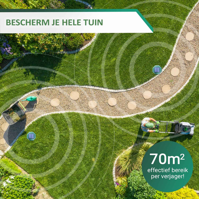 Mollenverjager op Zonne-energie – Diervriendelijk – Mollenbestrijding - 2 stuks