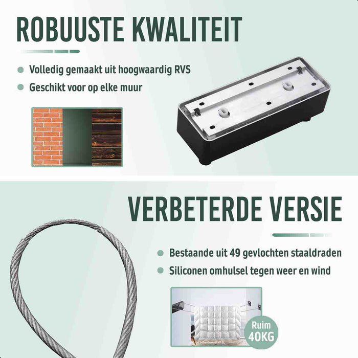 hoge kwaliteit uittrekbare waslijn buiten