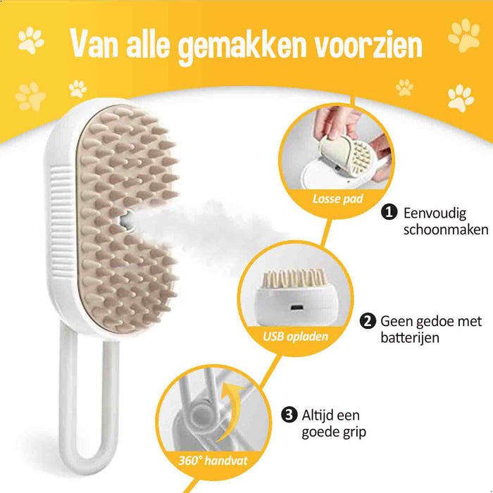 Ideale Katten borstel op stoom