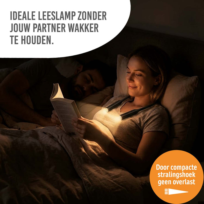 Neklamp - Leeslampje - Dimbaar – USB Oplaadbaar - 3 Lichtstanden