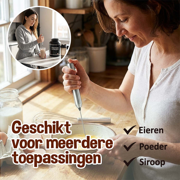 Melkopschuimer - Melkklopper - Compact - Op batterijen