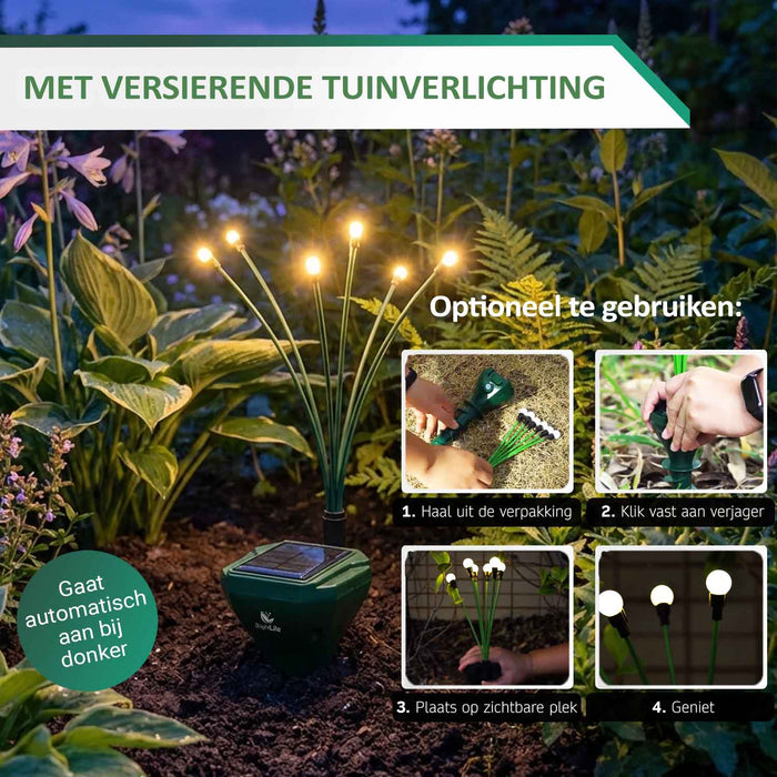Mollenverjager op Zonne-energie – Diervriendelijk – Mollenbestrijding - 2 stuks